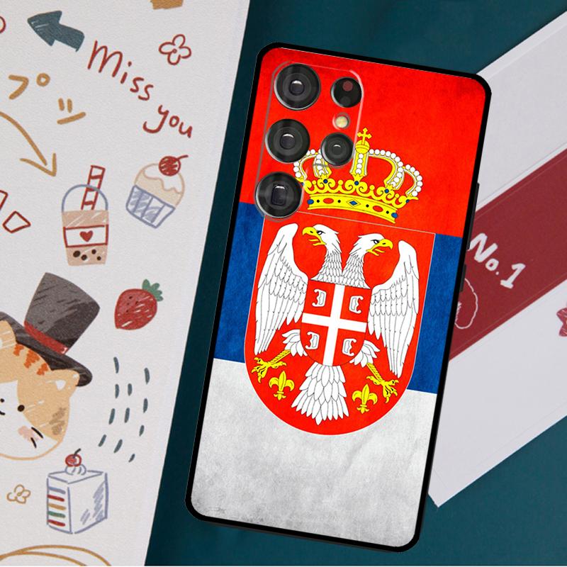 Крутой чехол с флагом Сербии для Samsung Galaxy S23 S20 FE S21 FE S22 Ultra Note 20 S8 S9 S10 Note 10 Plus задняя крышка