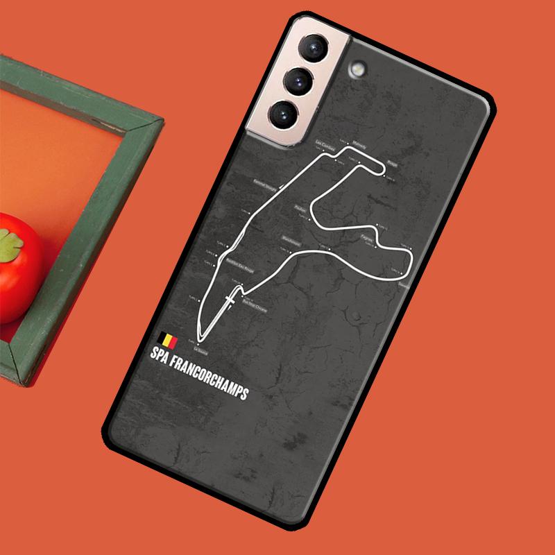 Чехол с трассой Формулы 1 F1 Racing Circuit для Samsung Galaxy S23 S22 Ultra S20 FE S21 Ultra Note 20 S8 S9 S10 Note 10 Plus