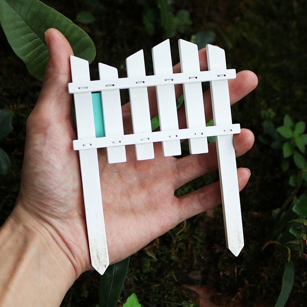 С синим почтовым ящиком забор миниатюрный маленький мини забор кукольный домик забор фигурки садовый дизайн