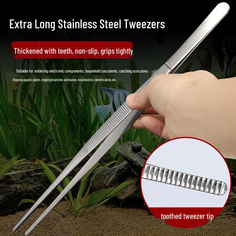 Нескользящий пинцет из нержавеющей стали для садоводства, аквариумов и суккулентов
