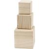 Wooden Cubes - CREOTIME - 5 To 8 Cm - Light Wood - For Children - Mixed