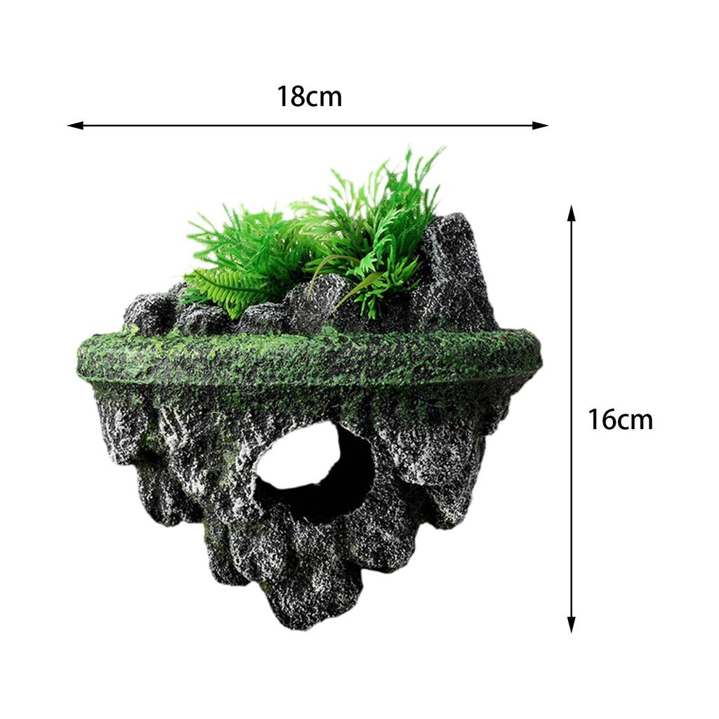 Aquarium Decorated Suspended Artificial Stone Fish Tank Decorations Floating Rock for Micro Landscape Fish Tank Exploring Snails