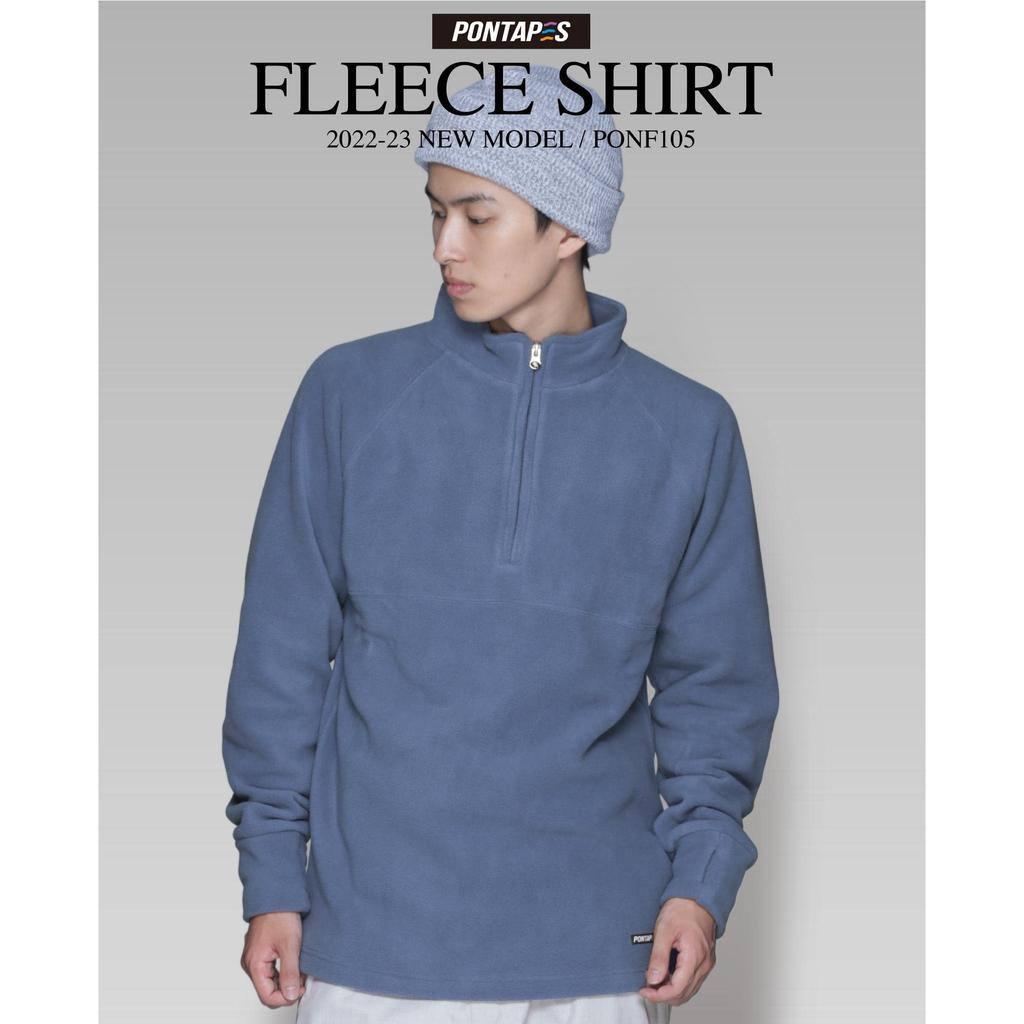 PONTAPES Fleece Snow Size Cold Weather and PONF-105 Jacket, Half-Zip, Inner, Black, M, Snowboarding, Skiing, Snowboarding, Protection, Men's Women's