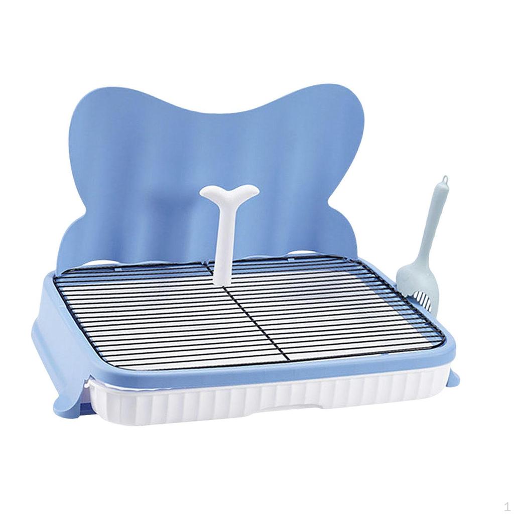 Туалет для собак Лоток для щенков для дома Легко чистить Прочный с бортиком Столбик для мочеиспускания Нескользящая решетка для