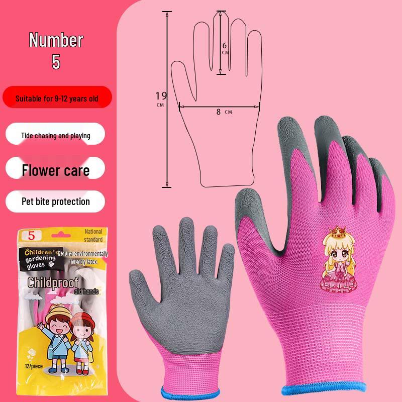 Kids' Nitrile Anti-Puncture Tide-Pooling & Gardening Gloves