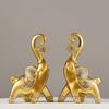 Resin Charms Animal Figurine Home Decoration Accessories Elephant Figurine Model Living Room Luxury Office Desk Decor Sculpture