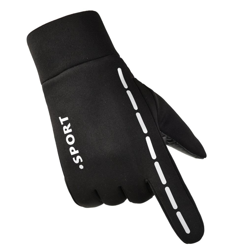 Теплые перчатки для велоспорта для мужчин на осень и зиму, для велоспорта на открытом воздухе, бархатные и утолщенные, нескользящие, водонепроницаемые спортивные перчатки для сенсорных экранов для женщин