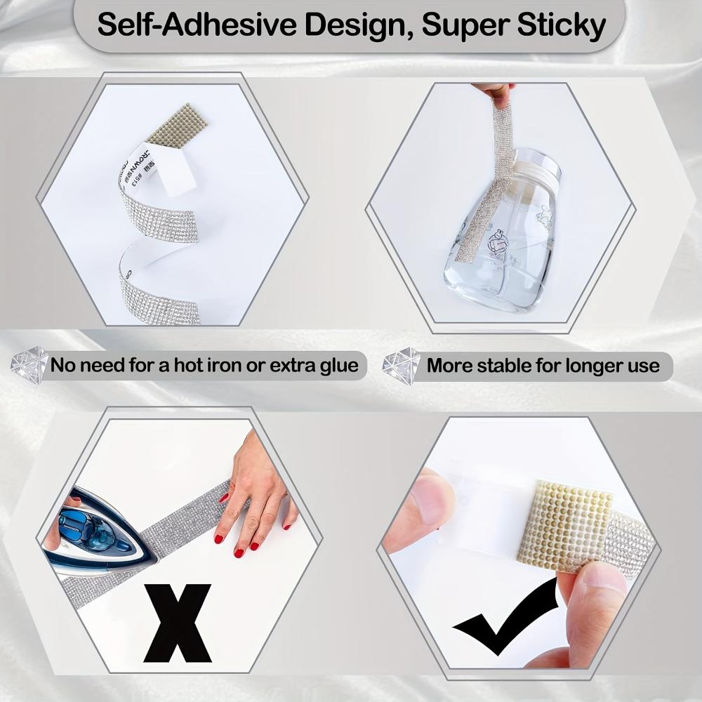 Самоклеящаяся полосатая блестящая лента-наклейка со стразами, самодельная лента для украшений, подходит для свадебных вечеринок, украшения стекла телефона в машине