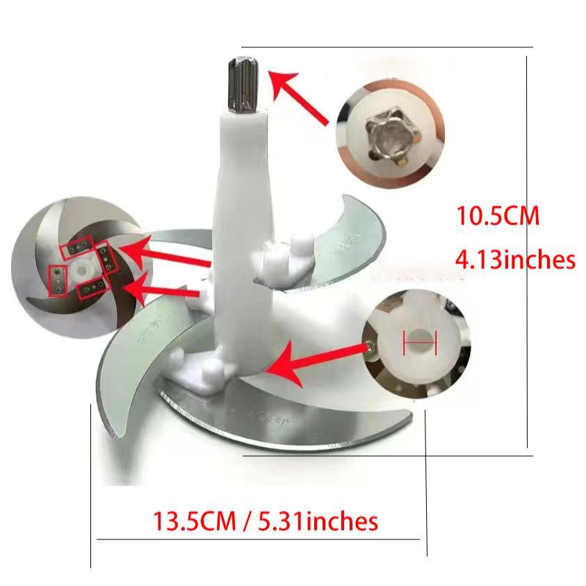 Универсальное лезвие, 20 различных размеров, электрическая мясорубка, лезвие, емкость 2–6 л, держатель ножа для миксера, одно лезвие