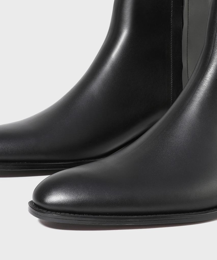 Firenze Atelier Hidden Zipper Detail Slim Toe Ankle Boots 3343 [Black Fg]