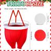 Santa Pants Snowball Fight Game with 20 Balls Red White Snowball Toss Activity Game Families Indoor Outdoor Yard Ball Catching Game