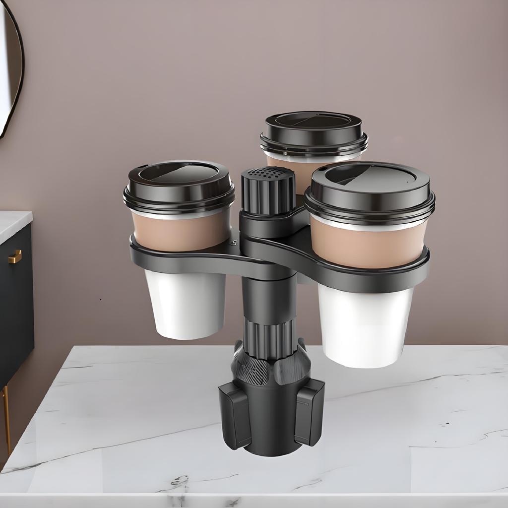 Universal 360° Rotating Cup Holder Expander, Adjustable Car Drink Adapter for Oversized Cups Fits Most Vehicles