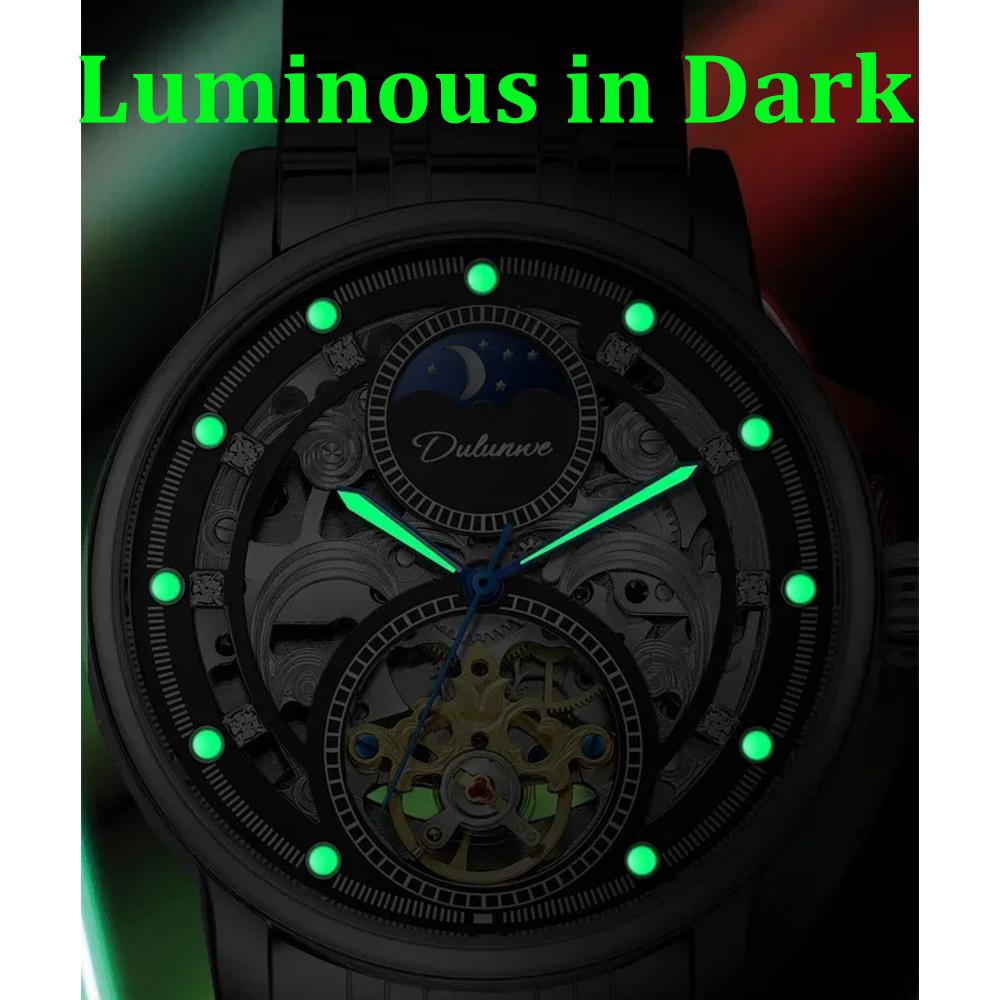 Мужские часы модные водонепроницаемые автоматические механические наручные часы роскошные турбийон деловые часы мужские Relogios