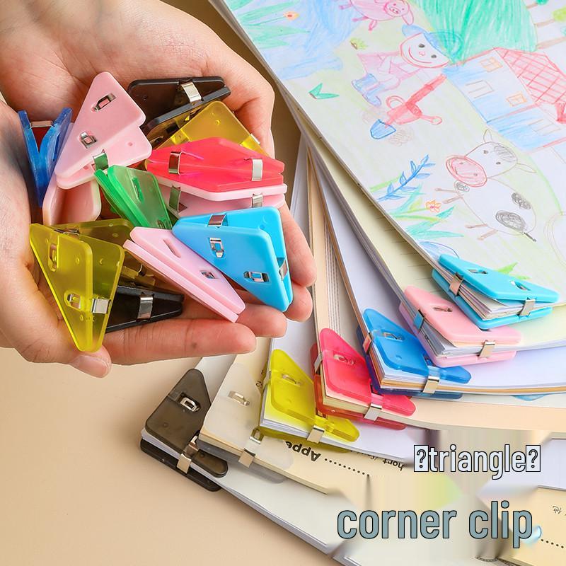 Скидка для новичков: Прозрачный книжный треугольный зажим – Идеально подходит для фиксации контрольных работ и книг