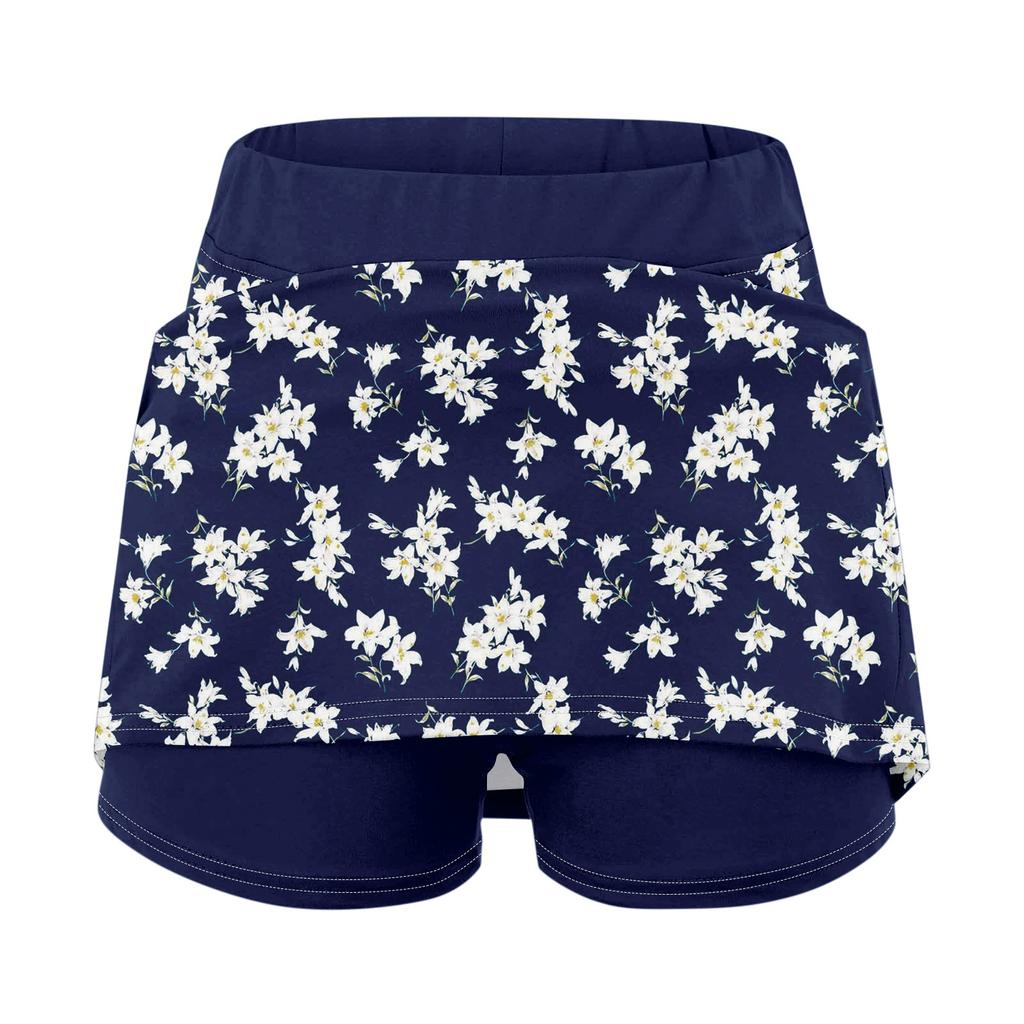 Эластичные брюки-кюлоты для йоги для женщин, спортивные шорты с принтом, легкие узкие джоггеры с высокой талией и принтом