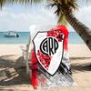 Beach Towel with Club Atlético River Plate Pattern - soft,absorbent,machine washable Lightweight&Modern,swimming,Travel Essentials