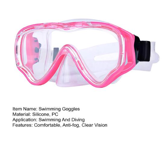 Детские очки для плавания с защитой носа, регулируемая подушка для лица для подводного плавания с маской и трубкой, противотуманные очки для плавания с широким обзором для детей