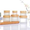 Screw Cap Frosted Glass Cream Jar Round Scrub Sub-bottling Portable Cream Bottle for Makeup Vials