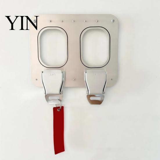 Industrial Style Key Organizer Wall Mounted Hanger with Aircraft Seat Belt Buckle Design for Entryway, Minimalist Alloy Detachable Holder Rack
