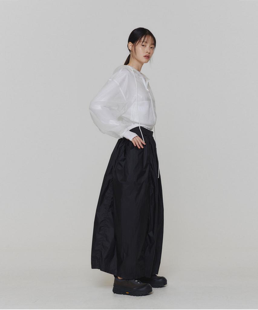 Amomento Layered Shirring Skirt_Black