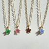 10 Pcs Colorful Flower Pendants Five Petal Flower Charm Jewelry DIY Accessories for DIY Necklace Bracelet Jewelry