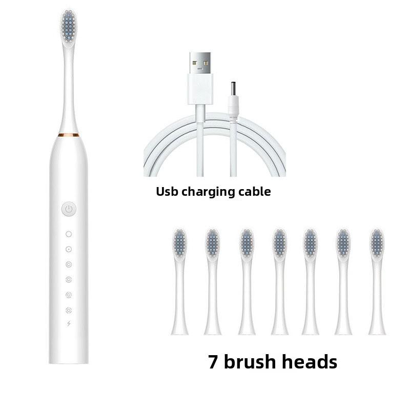 Электрическая зубная щетка для взрослых и детей, универсальная перезаряжаемая звуковая автоматическая зубная щетка с мягкой щетиной для пар