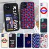 Силиконовый матовый чехол для телефона L-London U-Underground Для Iphone 13 14 15 16 Pro Max 11 12 X Xs Max Мягкая крышка