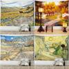 Fashion Home Decoration Tapestry Autumn Oil Painting Style Pattern Bedroom Living Room Tapestry