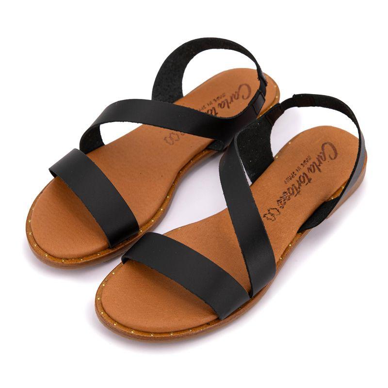 Женские босоножки на плоской подошве с ремешками CARLA TORTOSA