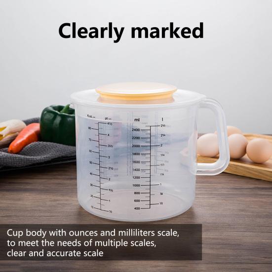 2500ml Measuring Grade Cup Food Large Capacity Good Seal Effect High Accuracy Leakproof