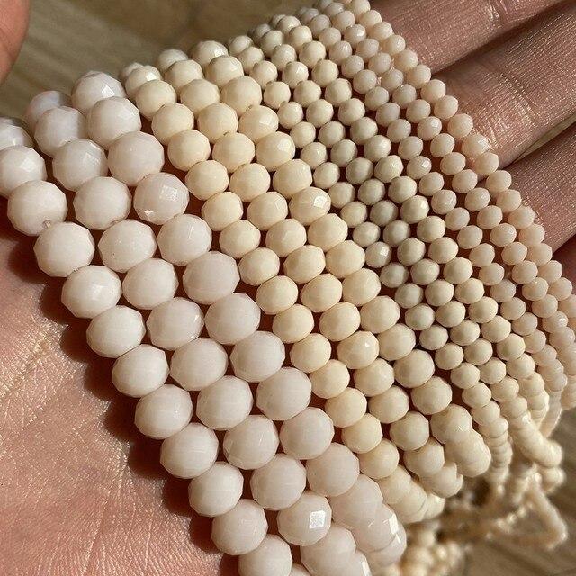 3/4/6/8 мм граненые круглые австрийские хрустальные бусины, блестящие стеклянные бусины-распорки Rondelle для рукоделия, изготовления ювелирных изделий, сделай сам, браслет 15 ''