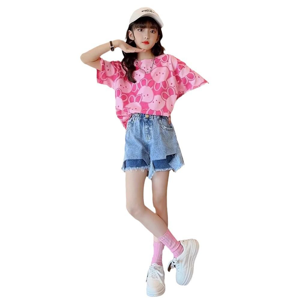 Girls Summer Short Sleeve T Shirt Lightweight Cool Feel Casual Top