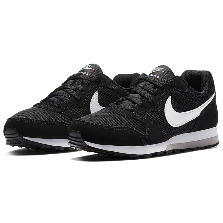 Nike Кроссовки MD Runner 2 GS Black White Kids Wolf-Grey 807316-001
