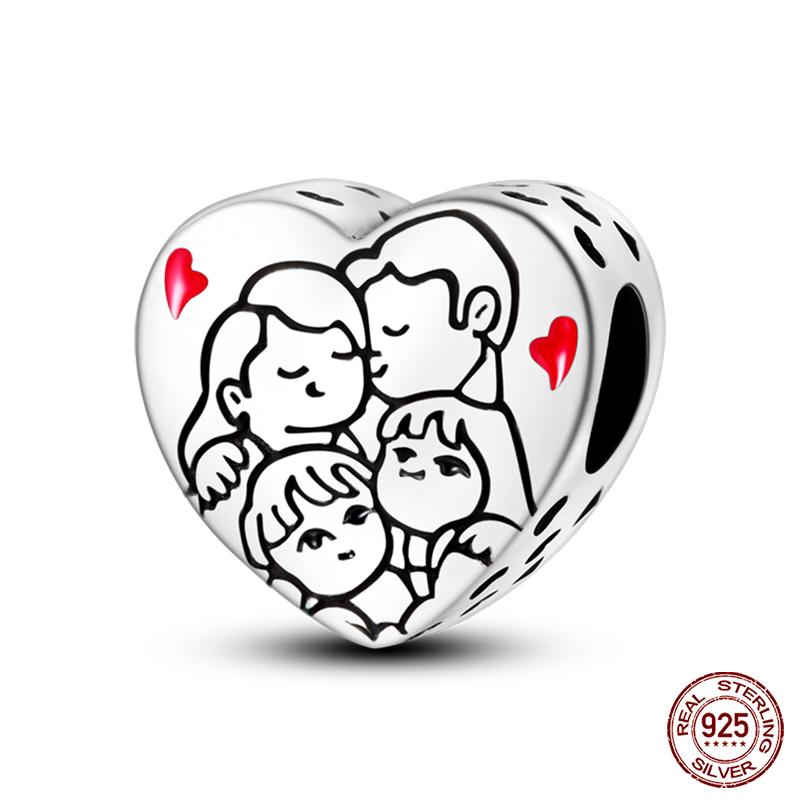 100% Copper Love Strawberry Cherry Red Series Charm Beads For Brand Original Bracelet Diy Fine Jewelry Gift