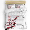 White Crane Pine Tree Art Printed Comfort Duvet Cover Pillow Case Home Textile Quilt Cover Boy Kid Teen Girl 3pcs Bedding Set