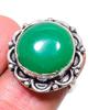 Green Onyx Gemstone 925 Sterling Silver Jewelry Ring Size 7