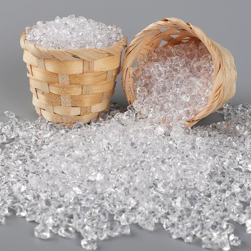 1 Set Mini Transparent Ice Broken Ice Stones Ice Grains Simulation Props For Dollhouse Decoration Miniature Home