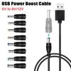 8 Adapters USB To DC Jack WiFi To Powerbank USB Cable Step-up Cord Boost Line Converter