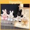 Plush Unique Bunny Keychain With Dazzling Pearl Chain Available In Soft Options Color