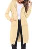Women's Hooded Long Zip-Up Coat In 15 Colors