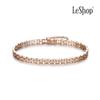 [leshop] Браслет с принтом на рельсе из 14K золота (Позолоченный)_LJ0818BRB