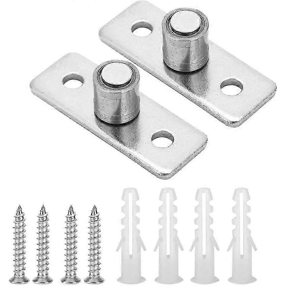2Pcs Stainless Steel Barn Door Roller Floor Guide Sliding Door Hardware Accessories Insert Bearings
