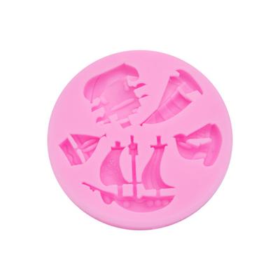 Серия Ocean Парусный Пиратский Корабль Силиконовая Форма Для Помадки Форма Для Шоколадного Торта