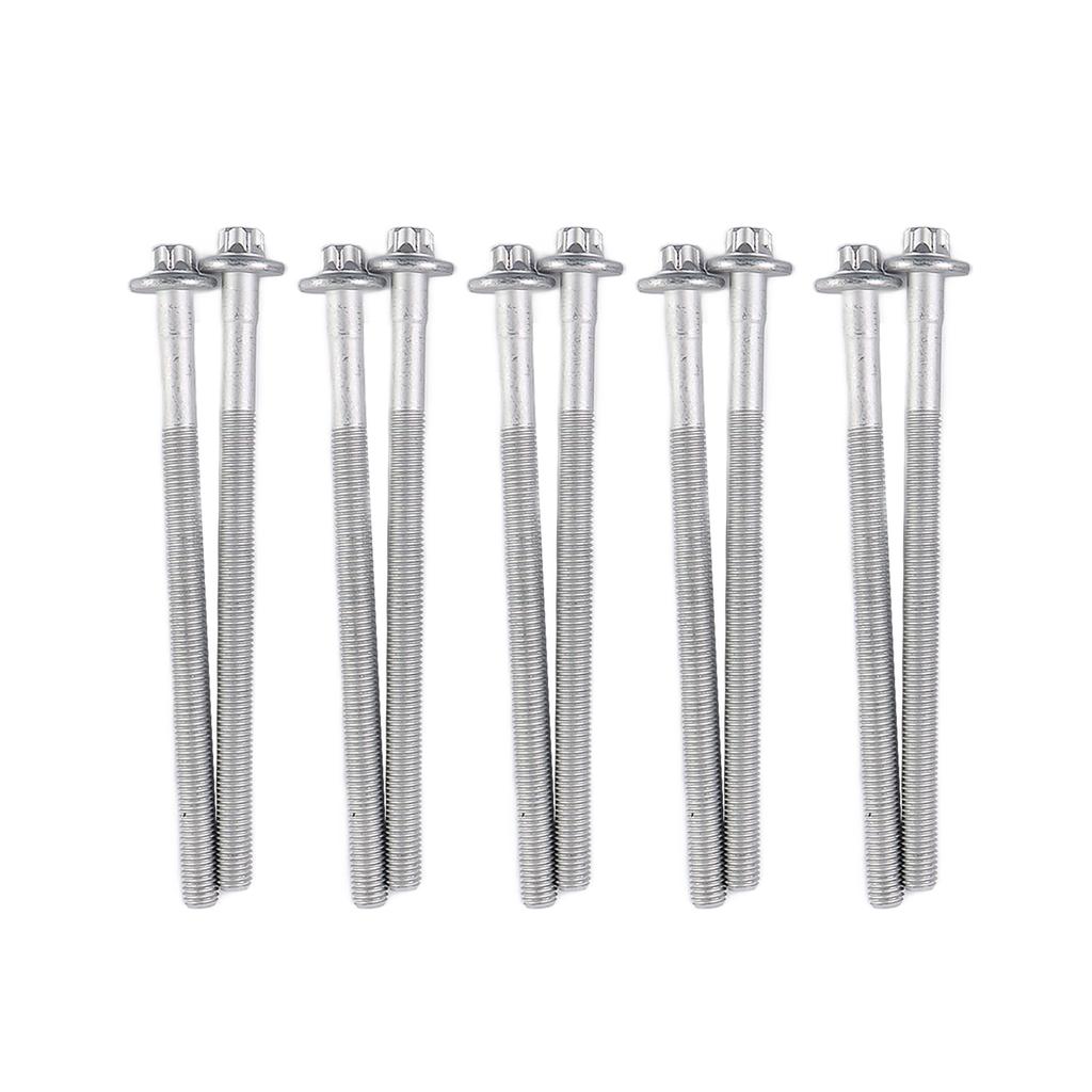 10 PCS Engine Cylinder Head Bolts Kit For Mercedes-Benz W203 C204 R172 L4 M271 1.8 165mm Length Cylinder Head Screws Engine Part