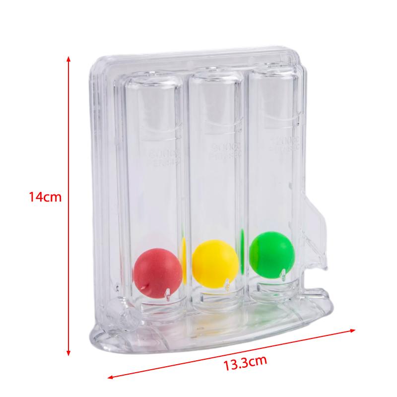 Дыхательный тренажер с 3 шариками для улучшения функции легких, тренажер для респираторной спирометрии