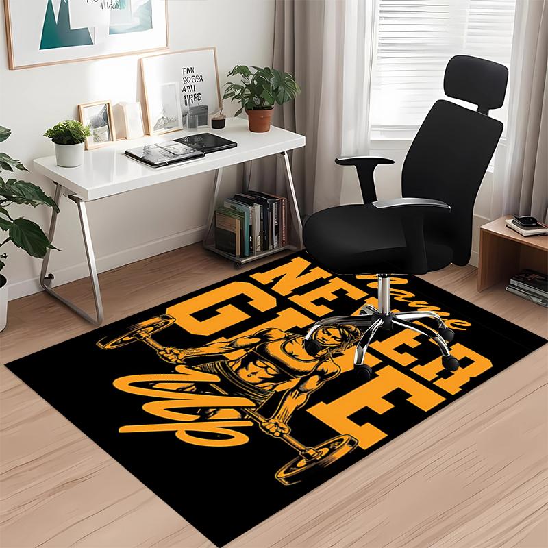 Custom Name weightlifting Printed Carpet, for Office Chair Living Room Bedroom Kitchen Room Decor Gifts.