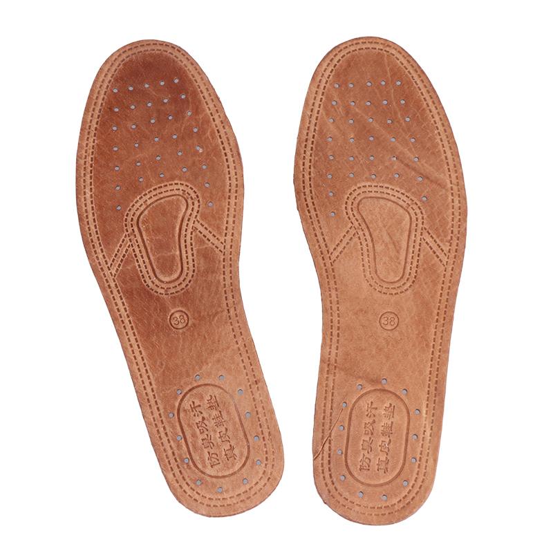 1 пара стелек из коровьей кожи для мужской обуви, удобные дезодорирующие повседневные кожаные стельки для ног, качественная подошва из натуральной кожи