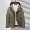 Men's Down Jacket Winter Business Casual Hooded Thick Outdoor Tooling Down Jacket Men's Jacket