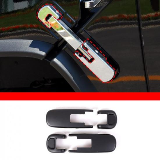 Matte Black Hood Side Hinge Cover Trim Cap Guard For 2003-09 HUMMER H2 SUV SUT
