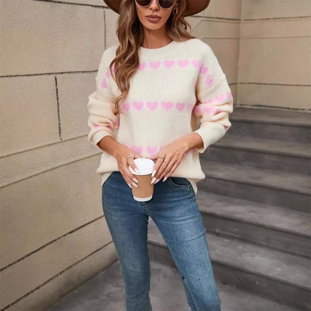 Женский осенне-зимний трикотаж Love Fashion Пуловер Свитер с длинными рукавами